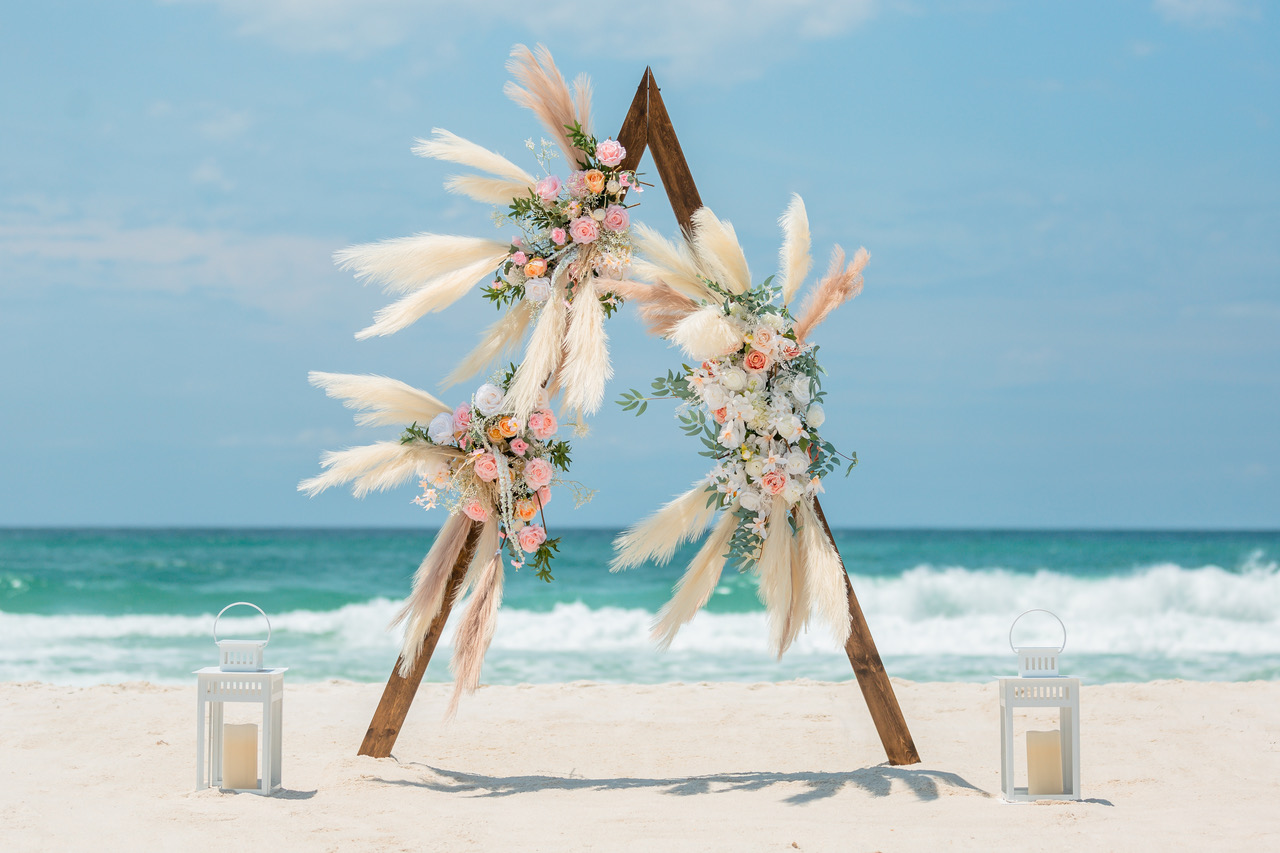 boho arch destin weddings